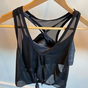 Mesh Regards Cropped Tank